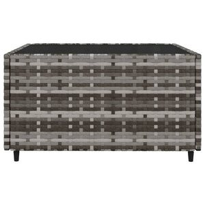 Set Divani da Giardino 3 pz con Cuscini in Polyrattan Grigio 319843