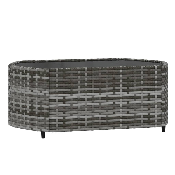 Set Divani da Giardino 4 pz con Cuscini in Polyrattan Grigio 319856