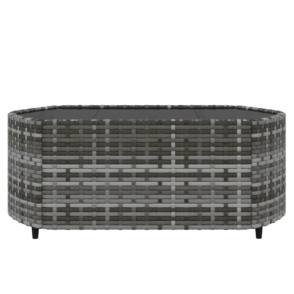 Set Divani da Giardino 4 pz con Cuscini in Polyrattan Grigio 319856