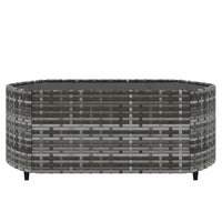 Set Divani da Giardino 4 pz con Cuscini in Polyrattan Grigio 319856