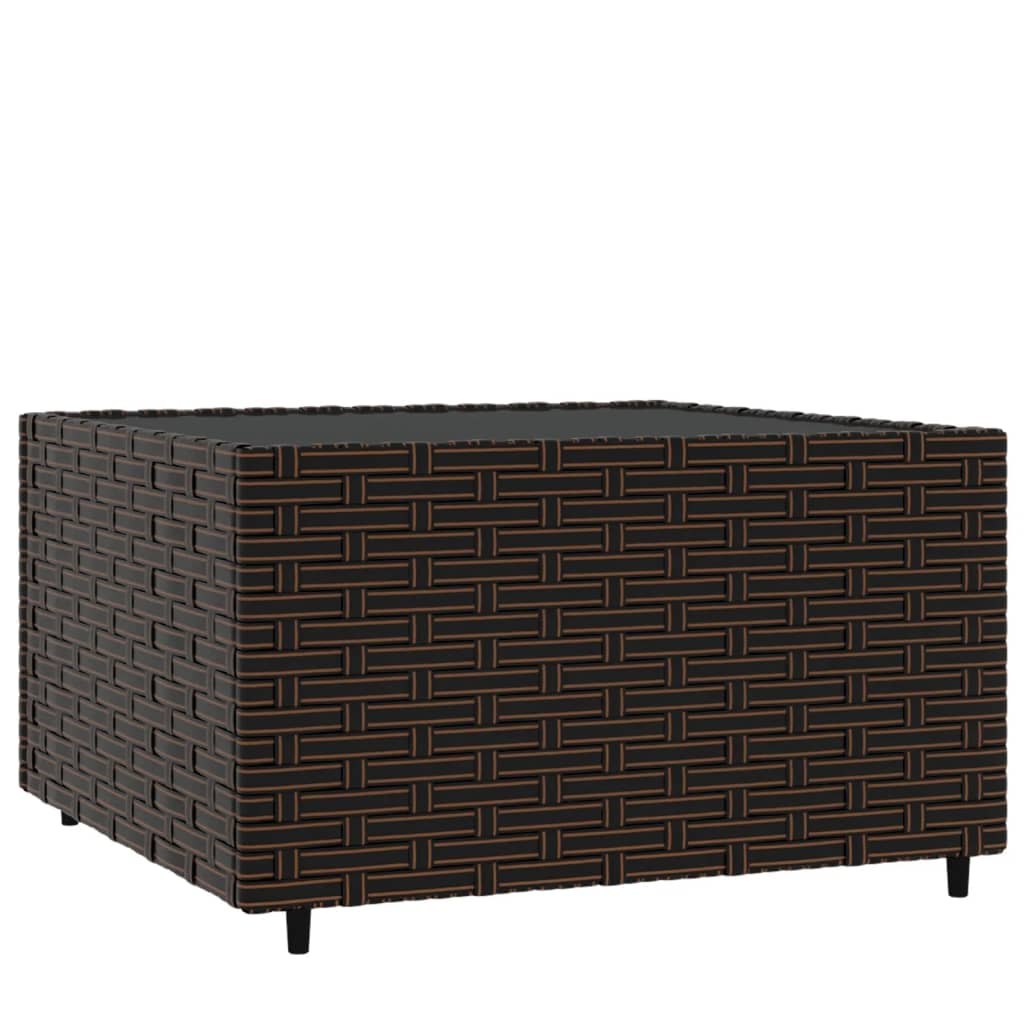 Tavolino Quadrato da Giardino Marrone 50x50x30cm in Polyrattancod mxl 126354