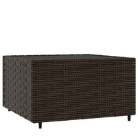 Tavolino Quadrato da Giardino Marrone 50x50x30cm in Polyrattancod mxl 126354