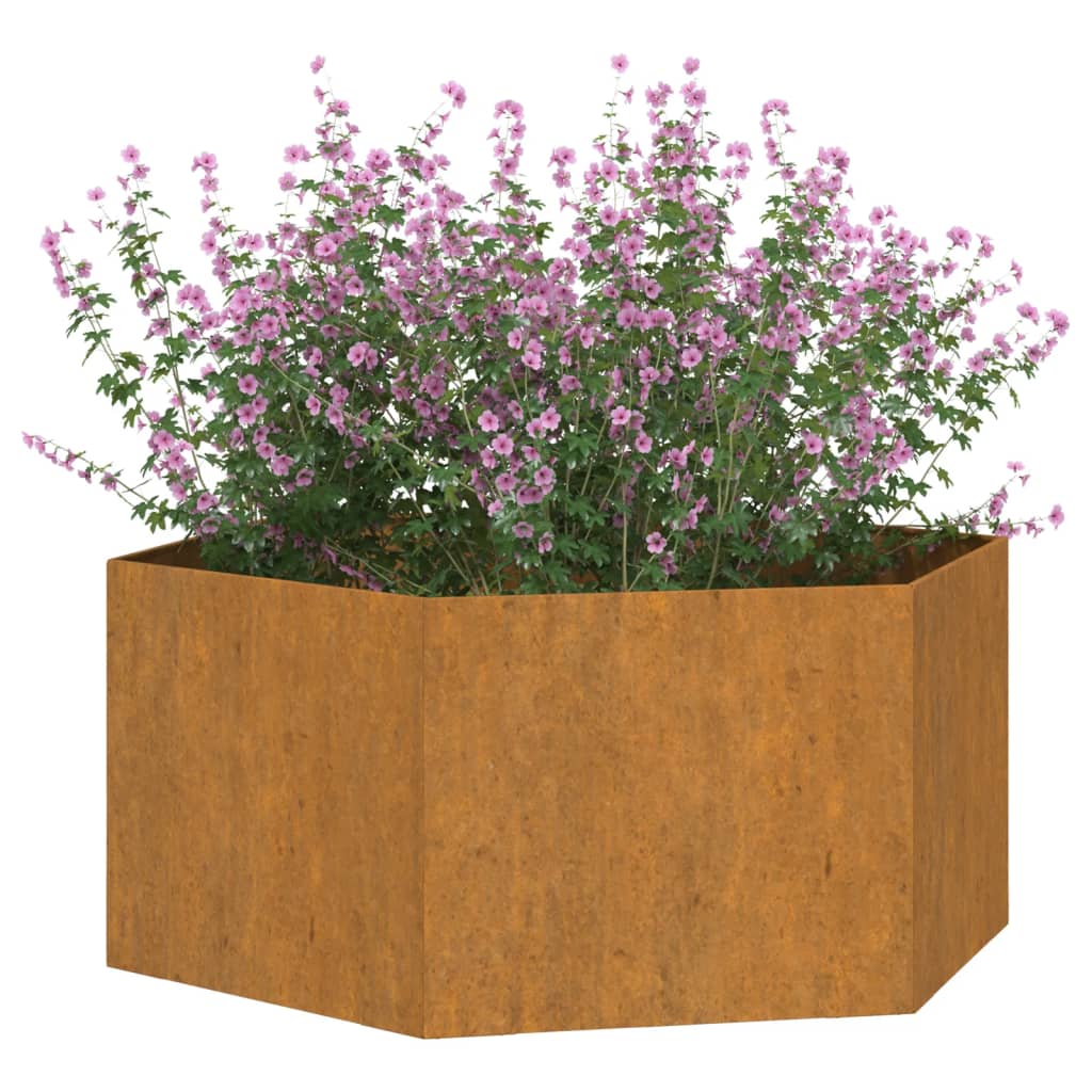 Fioriera Ruggine 90x90x45 cm Acciaio Corten 823676