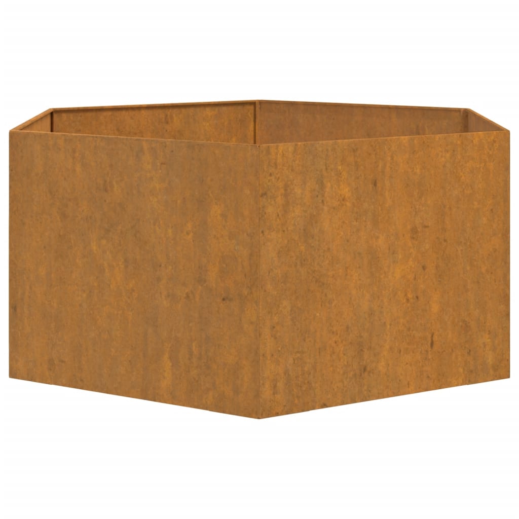 Fioriera Ruggine 90x90x45 cm Acciaio Corten 823676