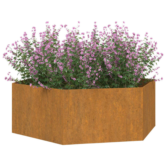 Fioriera Ruggine 138x120x45 cm Acciaio Corten 823677