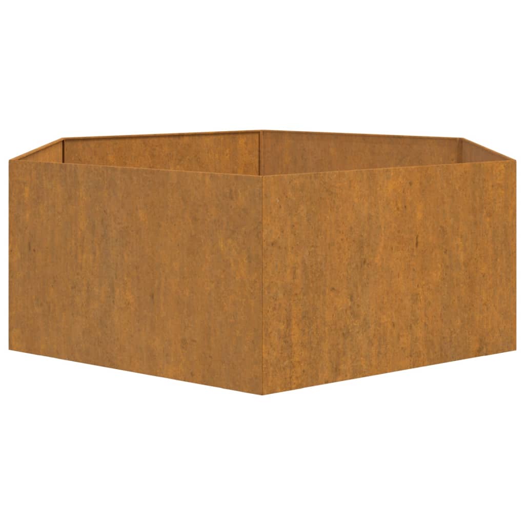 Fioriera Ruggine 138x120x45 cm Acciaio Corten 823677