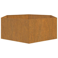 Fioriera Ruggine 138x120x45 cm Acciaio Corten 823677