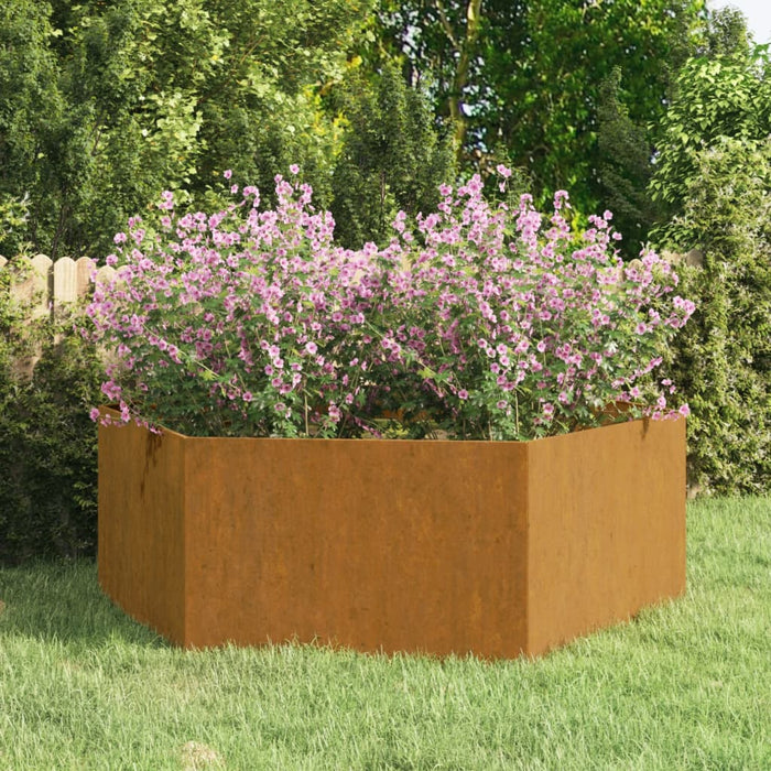 Fioriera Ruggine 138x120x45 cm Acciaio Corten 823677