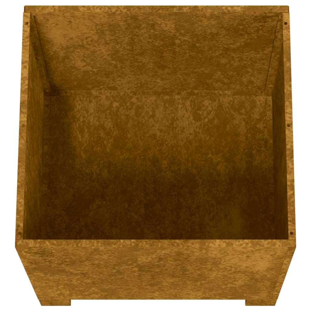 Fioriere con Gambe 2pz Ruggine 42x40x43 cm Acciaio Corten 823681