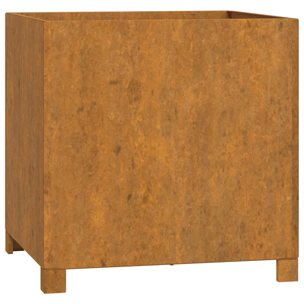 Fioriera con Gambe Ruggine 49x47x50 cm Acciaio Corten 823682