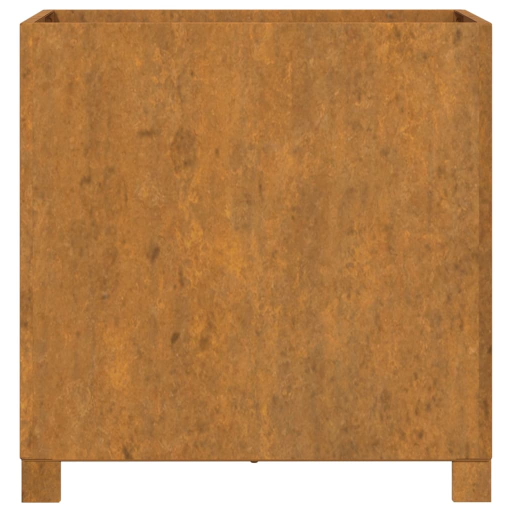 Fioriera con Gambe Ruggine 49x47x50 cm Acciaio Corten 823682