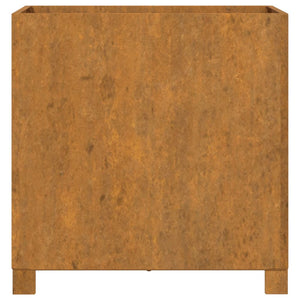 Fioriere con Gambe 2pz Ruggine 49x47x50 cm Acciaio Corten 823683