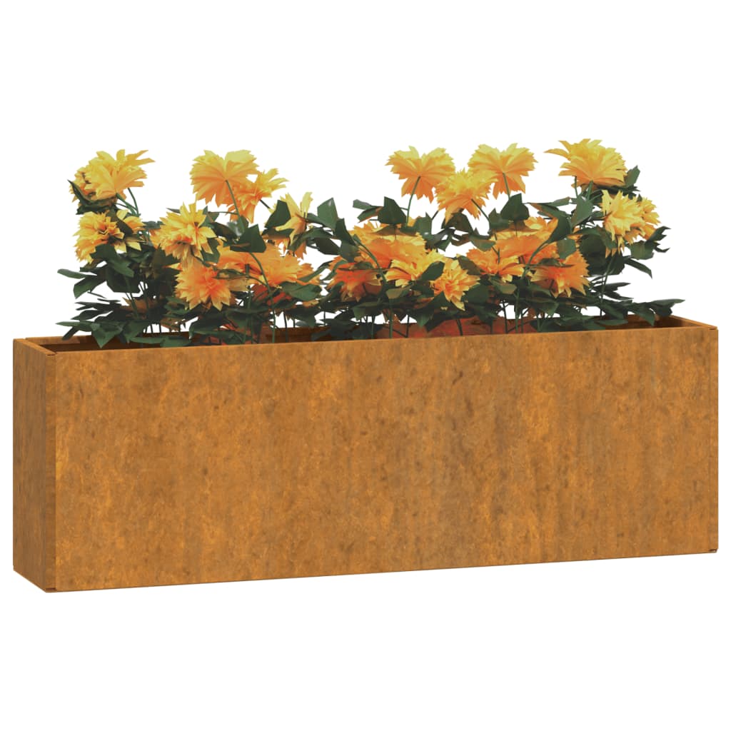 Fioriere da Parete 2 pz Ruggine in Acciaio Corten 53x10x17 cmcod mxl 106533