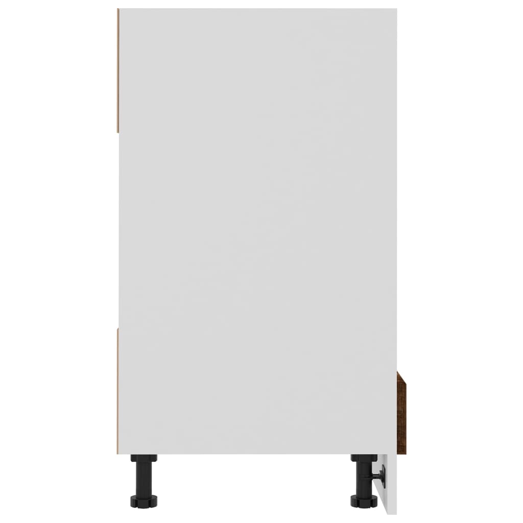 Mobile da Forno Rovere Fumo 60x46x81,5 cm in Legno Multistrato 825834