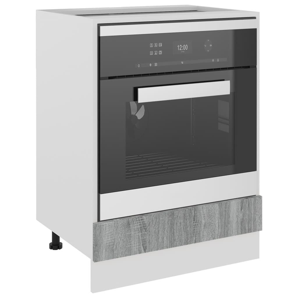 Mobile da Forno Grigio Sonoma 60x46x81,5 cm Legno Multistrato 825835