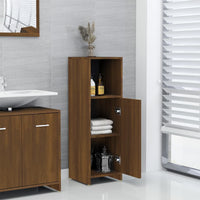 Armadietto Bagno Rovere Marrone 30x30x95cm in Legno Multistrato cod mxl 18659