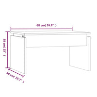 Tavolino da Salotto Rovere Fumo 68x50x38 cm Legno Multistrato