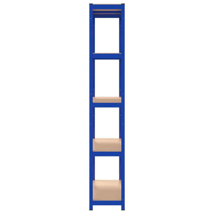 Scaffali a 5 Ripiani 4 pz Blu in Acciaio e Legno Multistrato cod mxl 49005