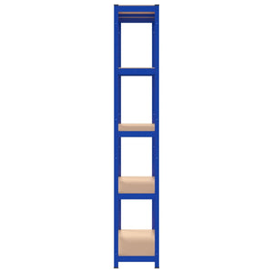 Scaffali a 5 Ripiani 5 pz Blu in Acciaio e Legno Multistrato 3154168