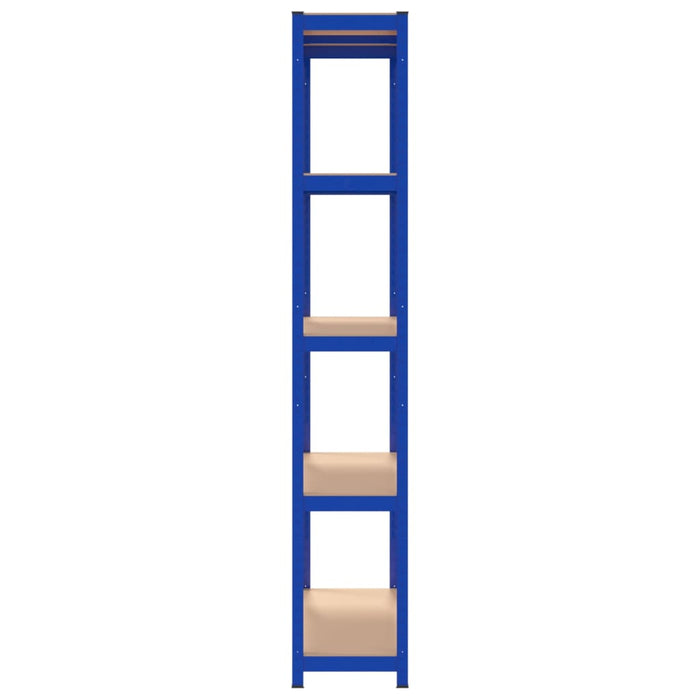 Scaffali a 5 Ripiani 5 pz Blu in Acciaio e Legno Multistrato 3154168