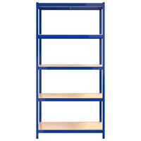 Scaffali a 5 Ripiani 4 pz Blu in Acciaio e Legno Multistrato cod mxl 38549