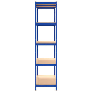 Scaffali a 5 Ripiani 4 pz Blu in Acciaio e Legno Multistrato cod mxl 38549