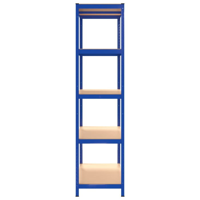 Scaffali a 5 Ripiani 4 pz Blu in Acciaio e Legno Multistrato cod mxl 38549