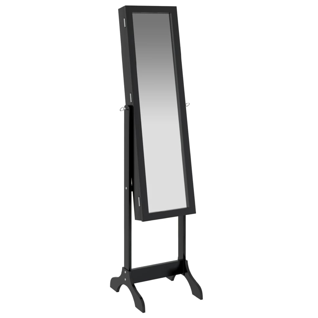 Specchio Autoportante Nero 34x37x146 cm 351764