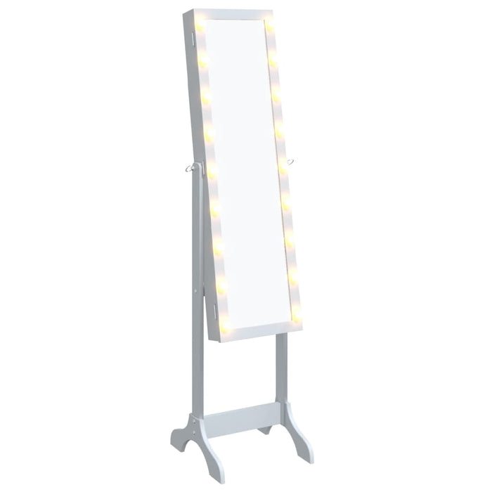 Specchio Autoportante con LED Bianco 34x37x146 cm 351766