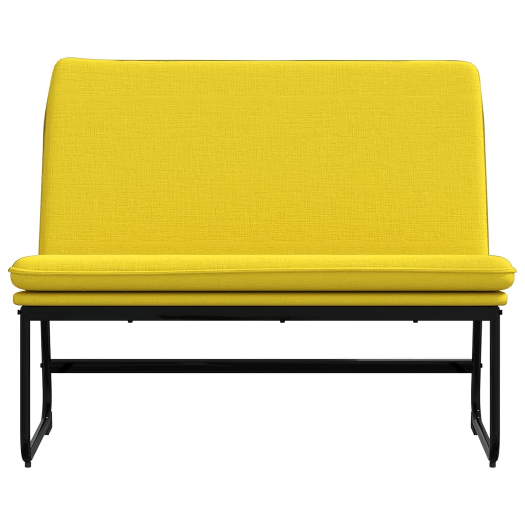 Panca Giallo Chiaro 100x75x76 cm in Tessuto 351329