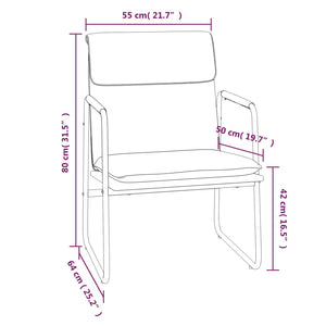 Sedia Lounge Grigio Chiaro 55x64x80 cm in Tessuto 351342