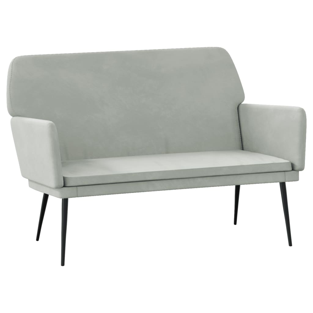 Panca Grigio Chiaro 108x79x79 cm in Velluto 351382