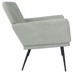 Panca Grigio Chiaro 108x79x79 cm in Velluto 351382