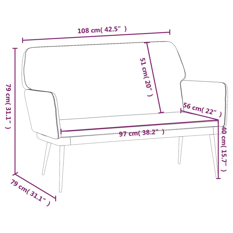 Panca Grigio Scuro 108x79x79 cm in Velluto 351383