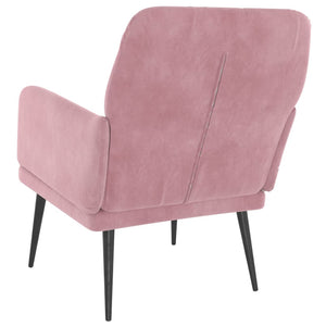 Poltrona Rosa 62x79x79 cm Velluto 351407