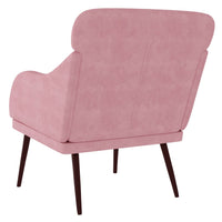 Poltrona Rosa 63x76x80 cm Velluto 351439