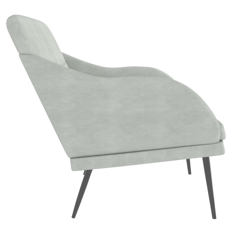 Panca Grigio Chiaro 110x76x80 cm in Velluto 351445