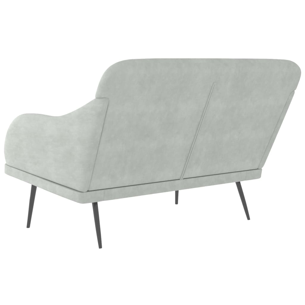 Panca Grigio Chiaro 110x76x80 cm in Velluto 351445