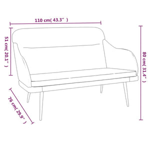 Panca Grigio Scuro 110x76x80 cm in Velluto 351446