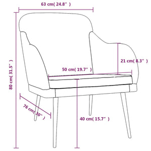 Poltrona Rosa 63x76x80 cm Velluto cod mxl 5635