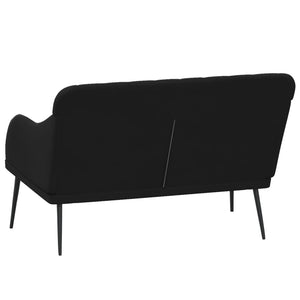 Panca Nera 110x76x80 cm in Velluto 351469