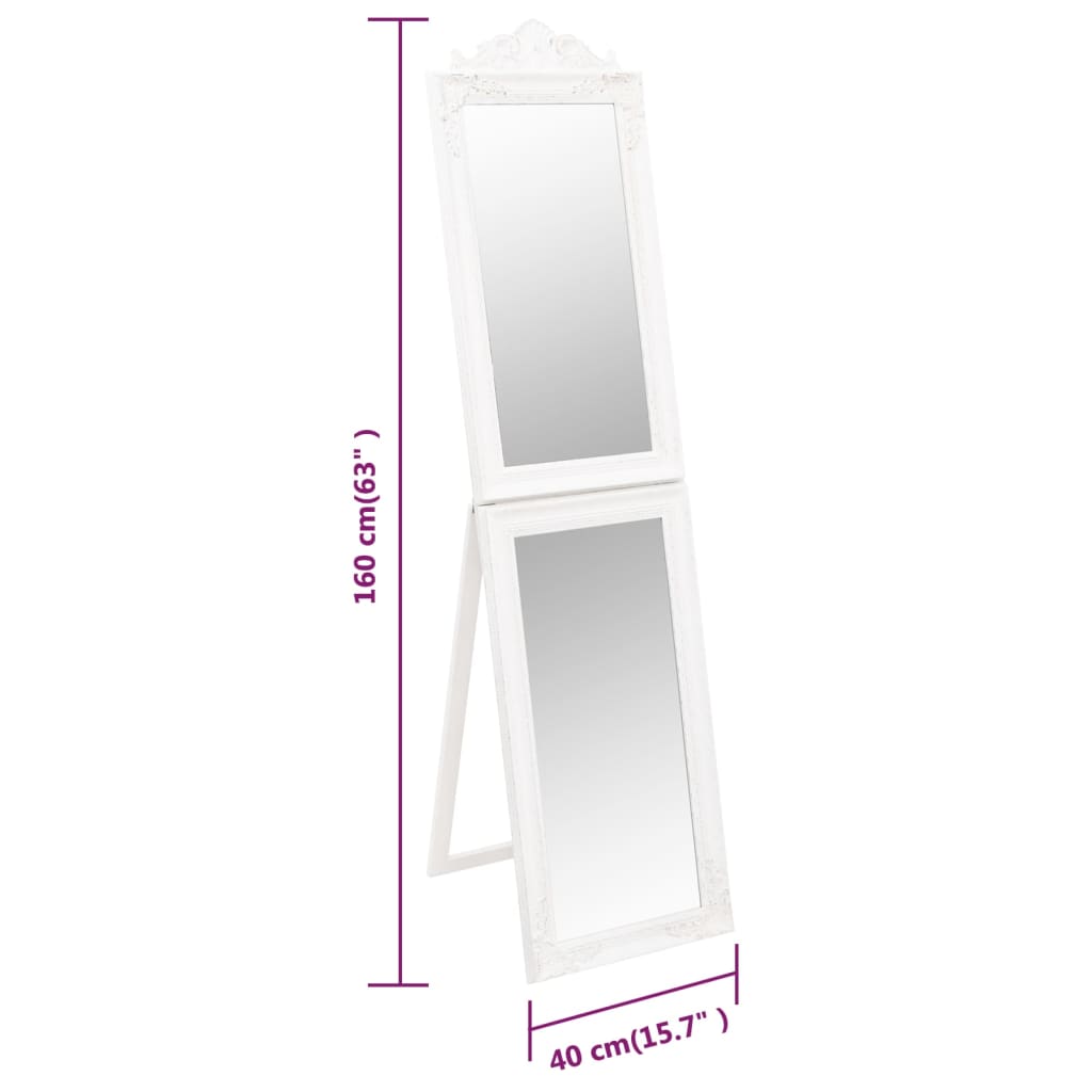 Specchio Autoportante Bianco 40x160 cm cod mxl 67562