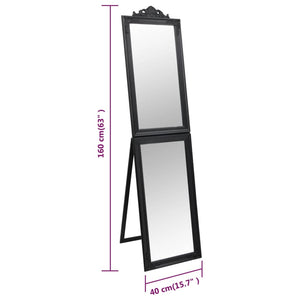 Specchio Autoportante Nero 40x160 cm cod mxl 67652