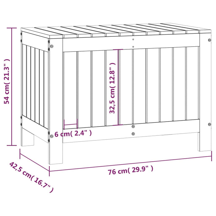 Contenitore da Giardino Miele 76x42,5x54 cm Legno Massello Pino 823825