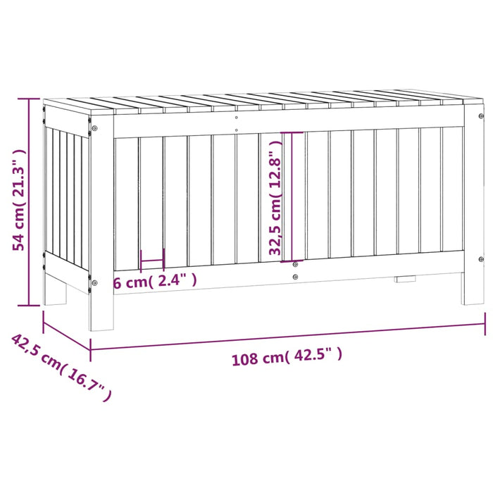 Contenitore da Giardino Miele 108x42,5x54cm Legno Massello Pino cod mxl 74349