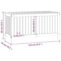 Contenitore da Giardino 115x49x60 cm in Legno Massello di Pino 823836