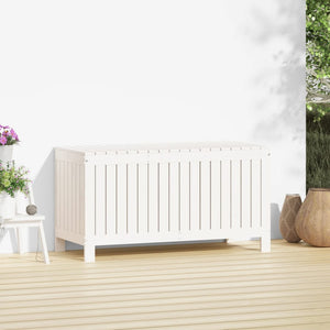 Contenitore da Giardino Bianco 115x49x60 cm Legno Massello Pino cod mxl 70865