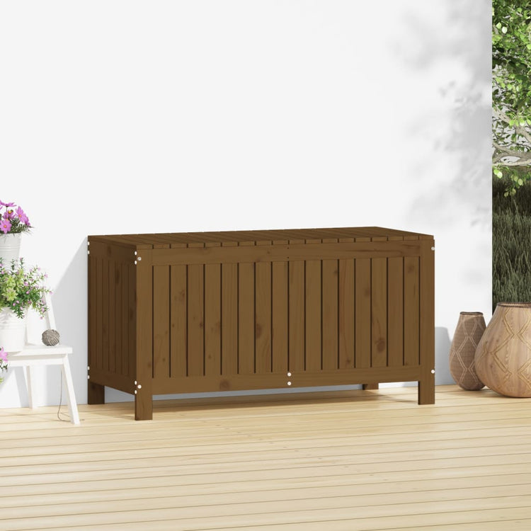 Contenitore da Giardino Miele 115x49x60 cm Legno Massello Pino 823839