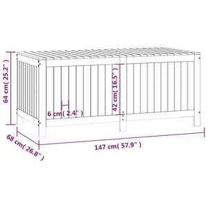 Contenitore da Giardino 147x68x64 cm in Legno Massello di Pino 823850