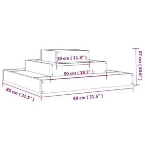 Fioriera Bianca 80x80x27 cm in Legno Massello di Pino 823865